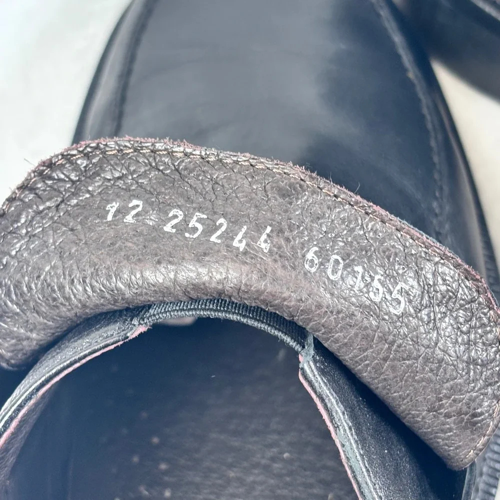 VTG Kenneth Cole Loafers Black Leather Slip On Square Toe ITALY Classic Sz 12